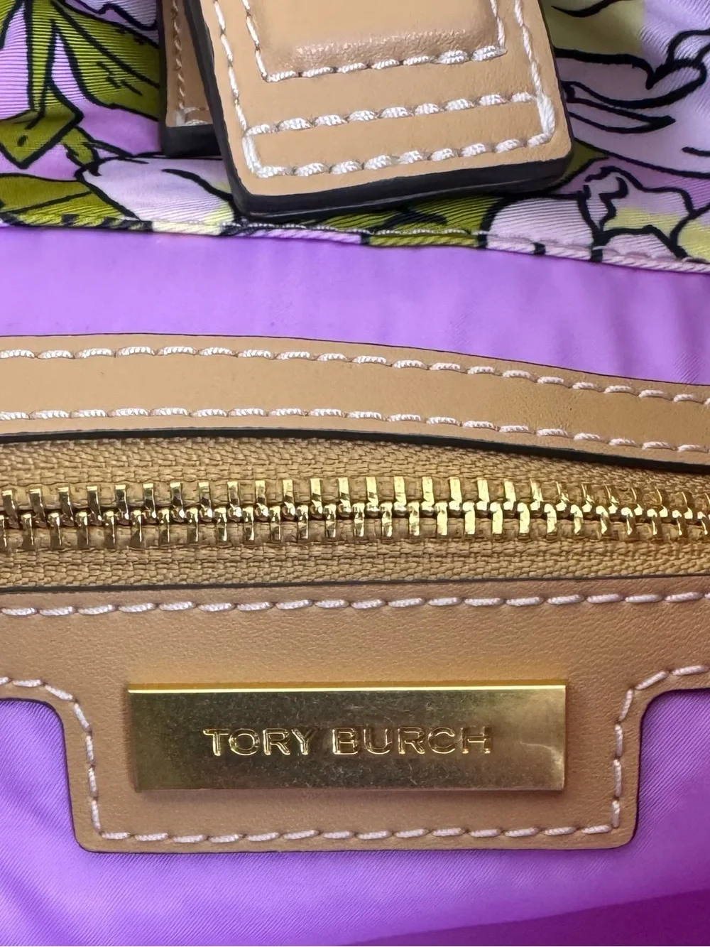 Tory Burch Ella Flower-Print Tote Bag in Aster Pink Flower